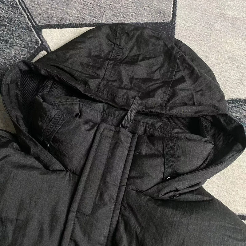 Autumn Winter Mens Street Stone Vest Thickened Puff Jacket Zipper Windproof Waterproof Women Sleeveless Clothes Black Blue Green