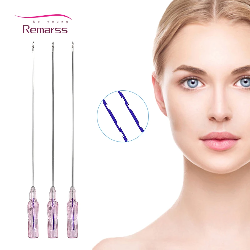 

Free Shipping 10Pcs Korea Pdo Thread Lift Hilos Tensores Pdo Plla Faciale Fishbone 18G100MM For Face Lifting