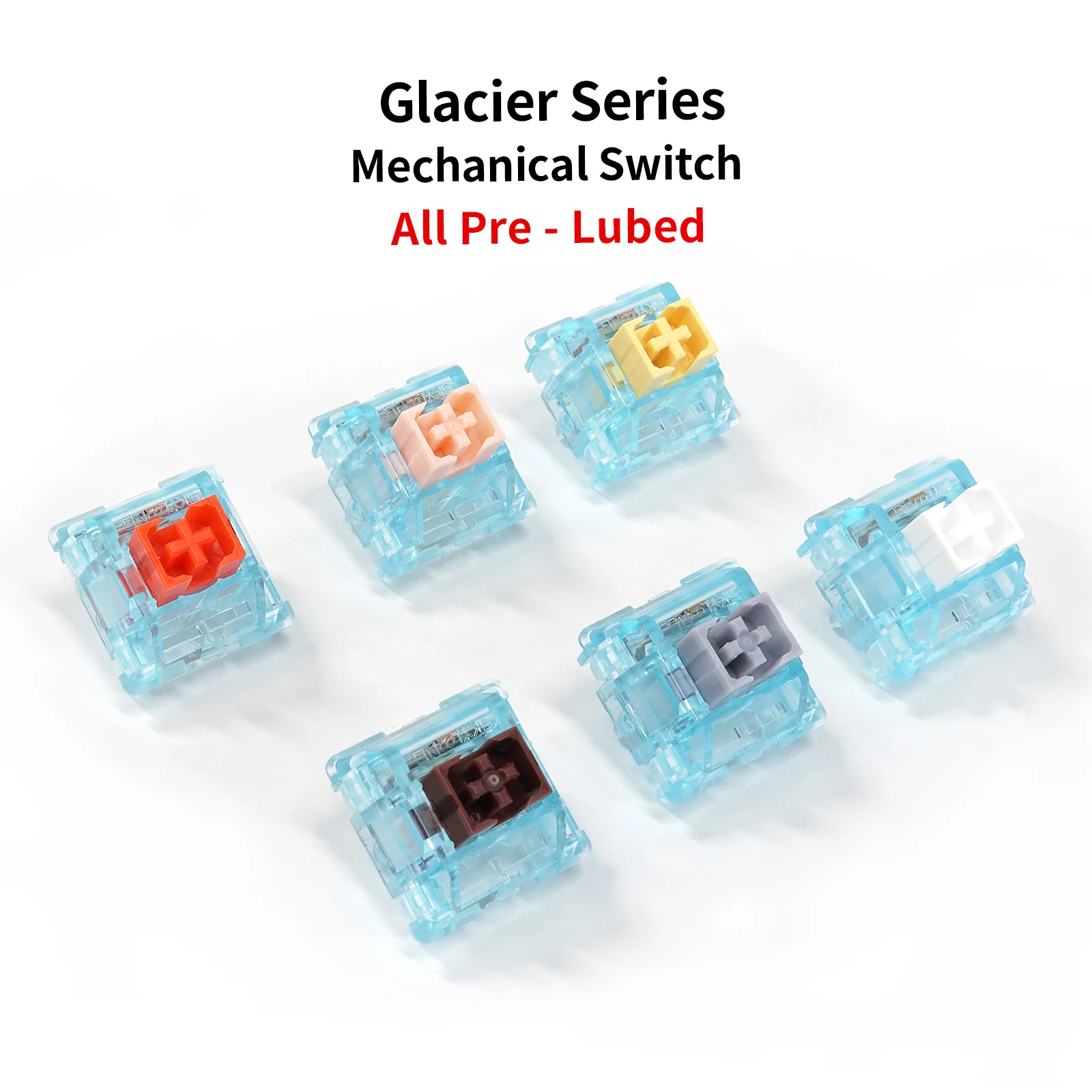 35 pcs Skyloong Glacier Silent Switch 5 Pin Lubed SMD RGB Mx