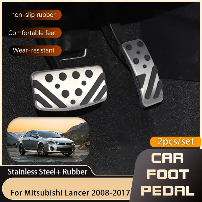 

Car Foot Pedals Cover For Mitsubishi Lancer EX Galant Fortis Proton Inspira 2008~2017 Accelerator Brake Non-slip Pedal Pad AT MT