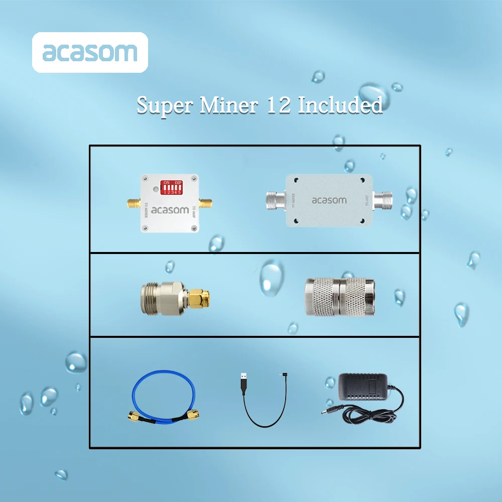 Cena Odkryty 868MHz Super Miner12 Bardzo Niski Poziom Hałasu RX = 17 TX = 6 Wzmacniacz Górniczy Super Bias Tee Helem Wzmacniacz Sygnału