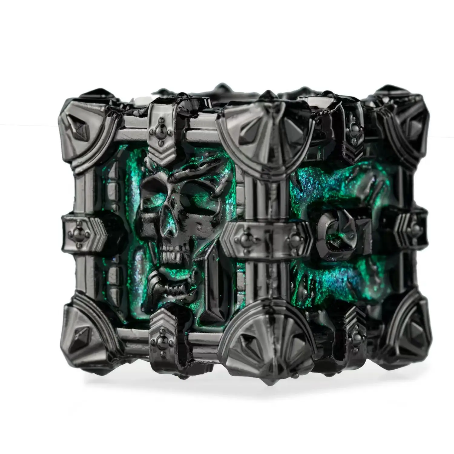 Набор кубиков с черепом Cube DND Dice Блестящие металлические кости острыми краями