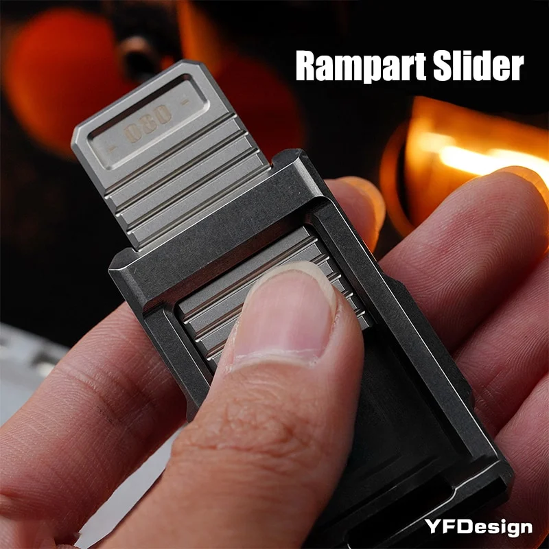 WANWU-EDC Rampart Push Slider Detachable Slider EDC Fidget Decompression Metal Fidget Toys For Adults enlarge