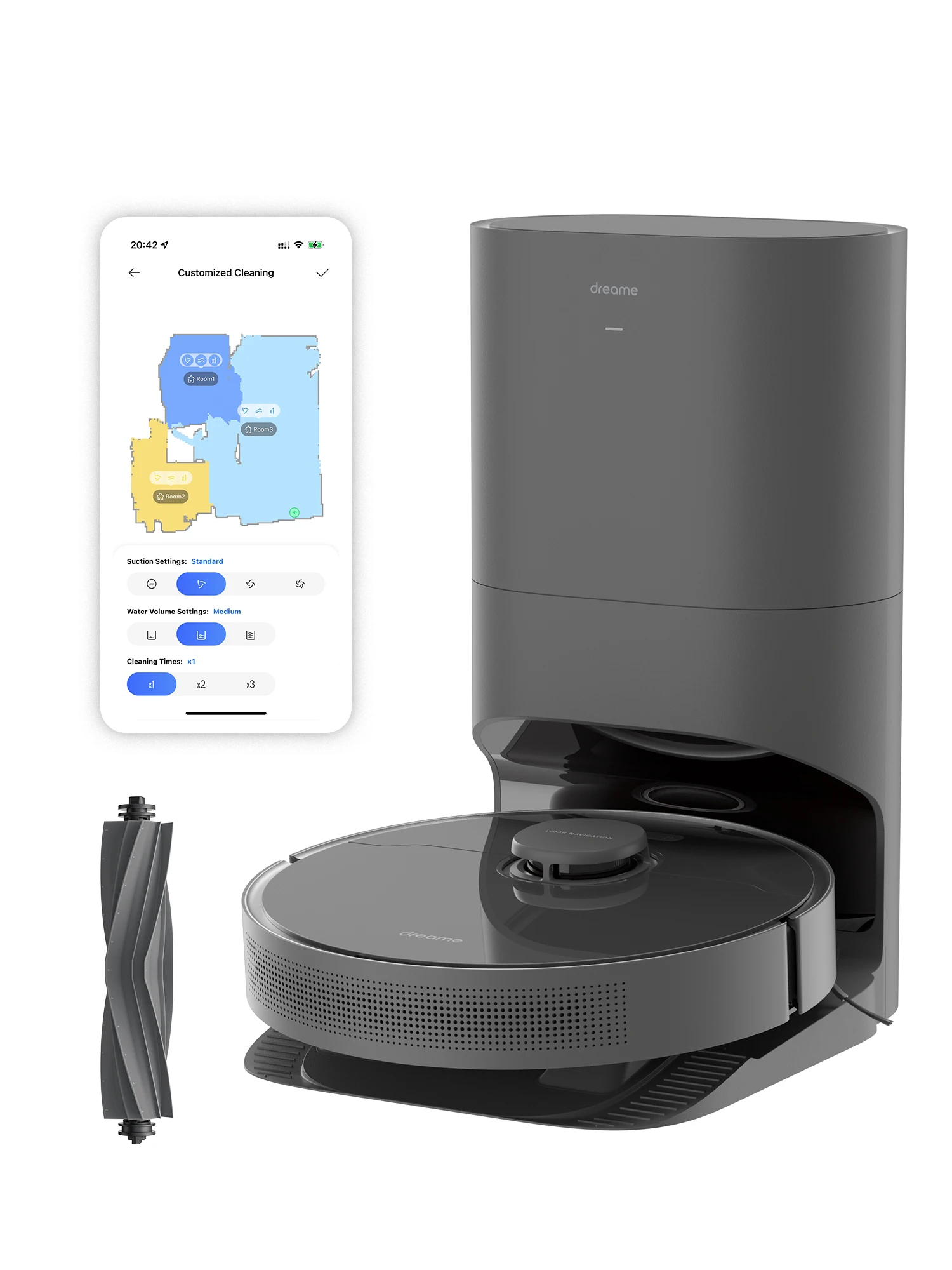 Dreame D10s Plus Robot Vacuum: La Revolución de la Limpieza Autónoma 1 Dreame-Robot aspirador D10s Plus, autovaciado, hasta 65 días, potencia de succión de 5.000 Pa, navegación avanzada AI y LiDAR, 280-min