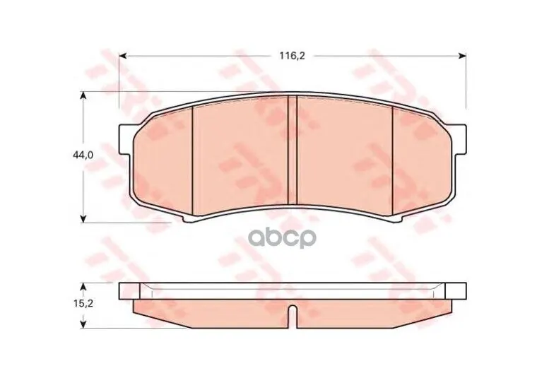 Gdb3464_[4605a458] !Колодки Дисковые З Mitsubisi Pajero Classic/Pajero Iv 3.8 V6/3.2di-D 05 TRW арт. GDB3464