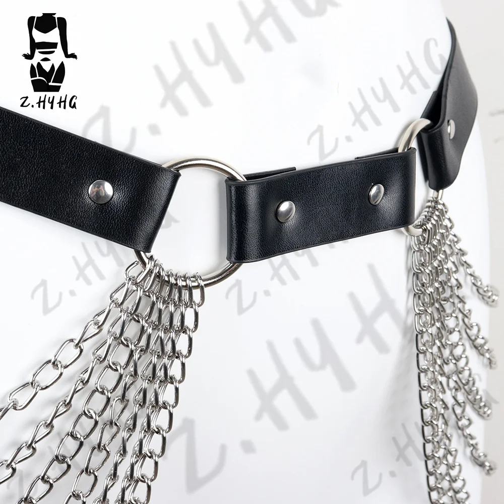 Sexy Harness Bondage For Women Body Chain Lingerie Faux Leather Punk Erotic Adult Bondage Strap Suspender Accessories