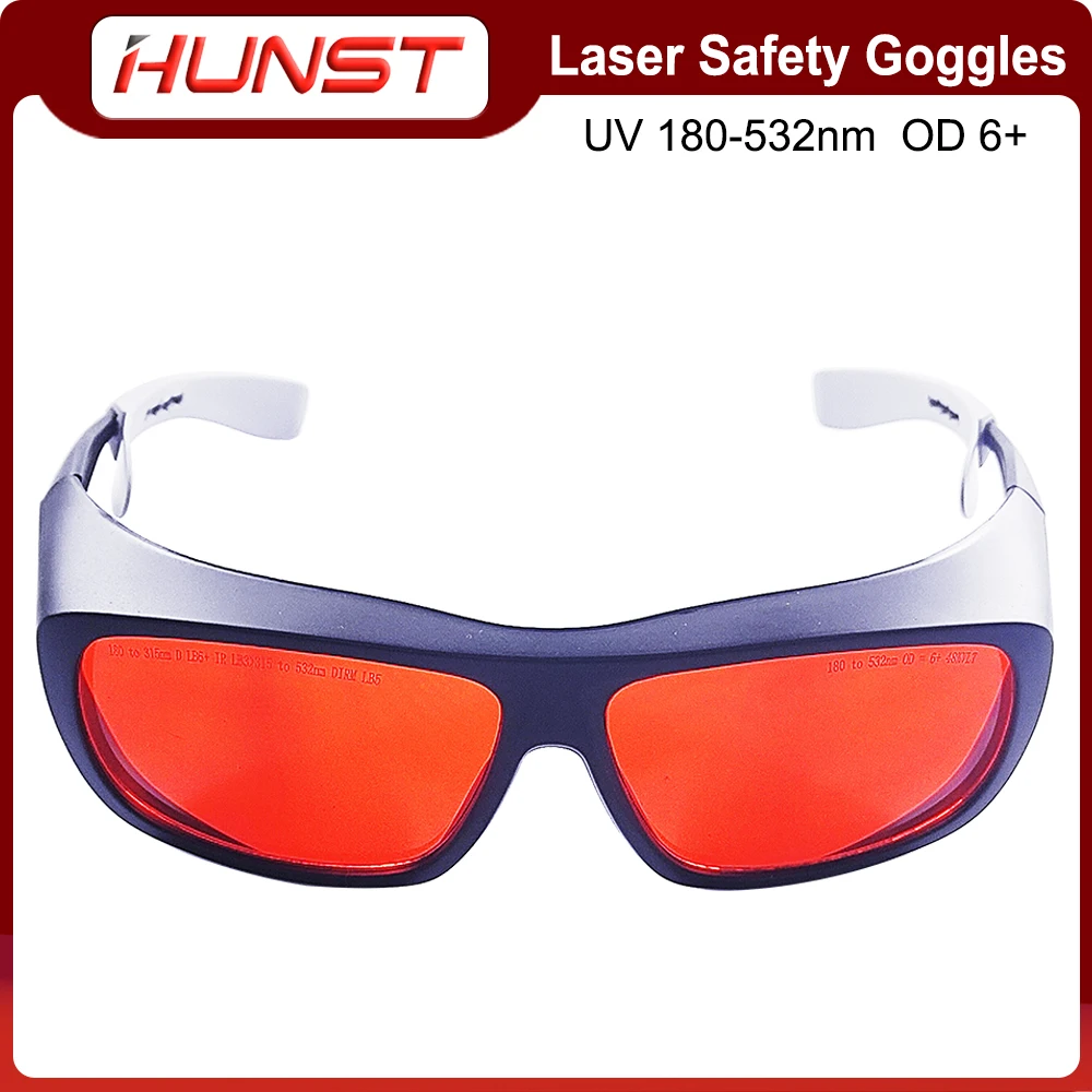 Enlarge HUNST OD 6+ Professional Laser Glasses Protective Goggles for 355nm UV Laser 450nm Blue Laser and 520nm 532nm Green Laser