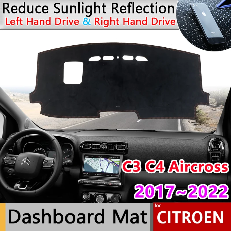 

Dashboard Cover Mat for Citroen C3 Aircross 2017~2022 2018 2019 Sunshade Dashmat Protect Carpet Anti-sun Pad Sticker Rug Auto