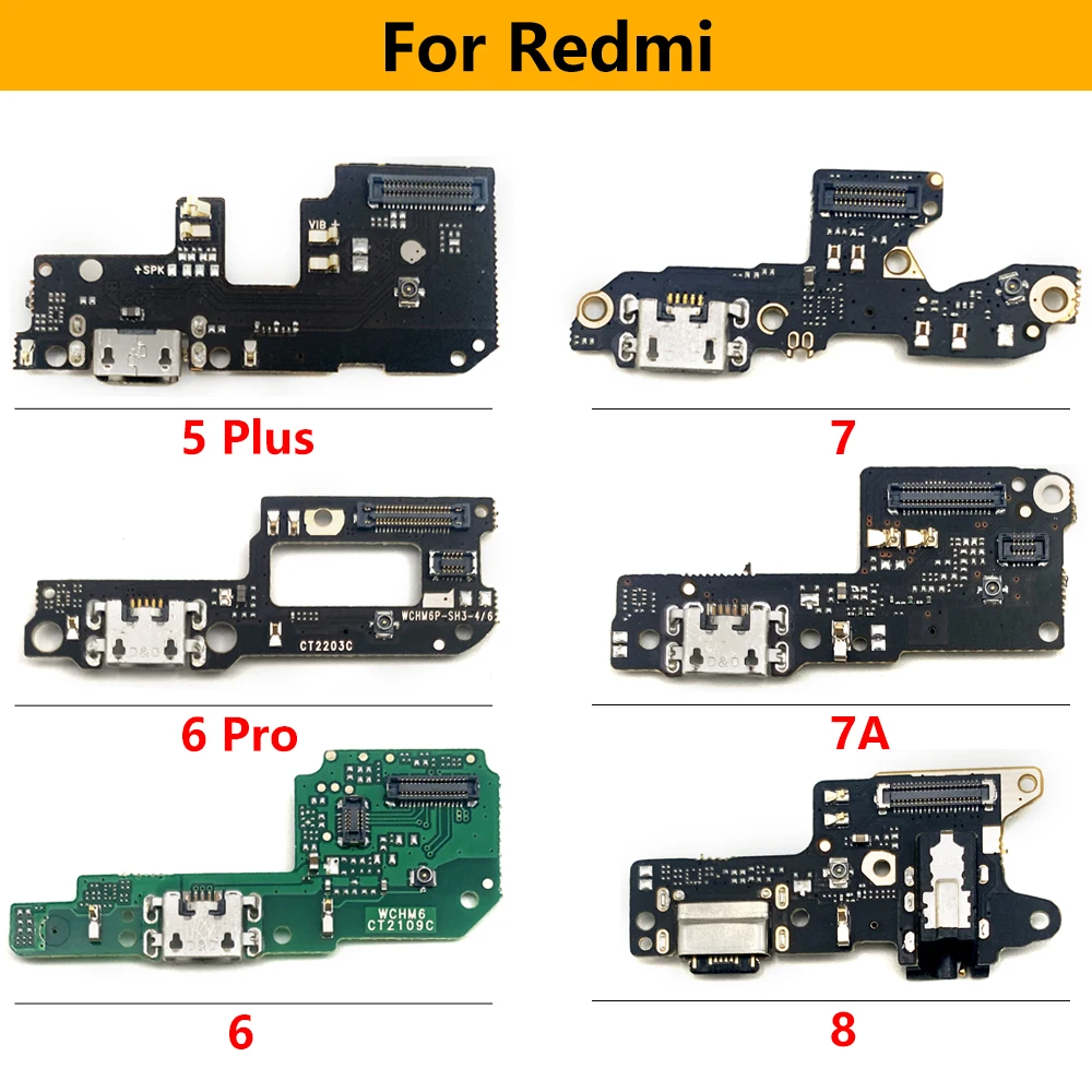 

10Pcs/lots New USB Power Charging Connector Plug Port Dock Flex Cable For Redmi 10C 10 Prime 9A 9 8 8A 7 7A 6 6A 5 Plus