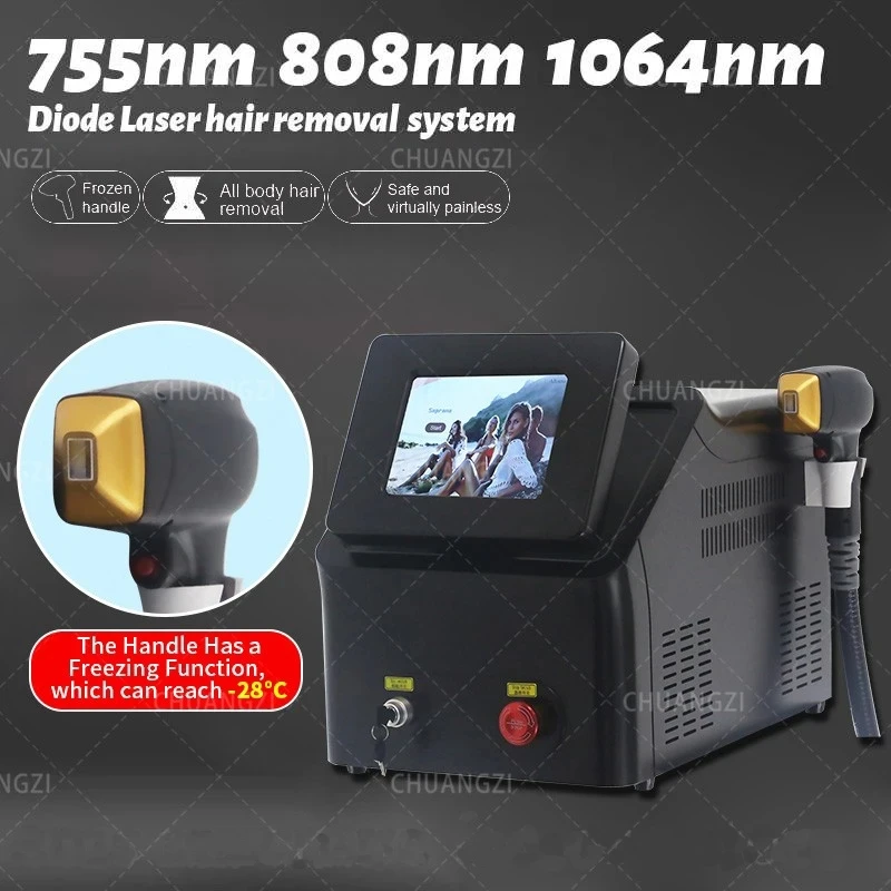 

2023 New 808nm Diode Laser ICE Platinum Diode Laser effective Hair Removal Machine 755 808 1064nm hair remove laser remove hair