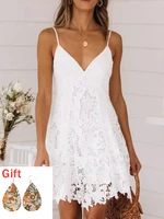 sexy women dresses summer 2022 lace splicing spaghetti strap mini dresses for women evening party vestidos y2k clothes