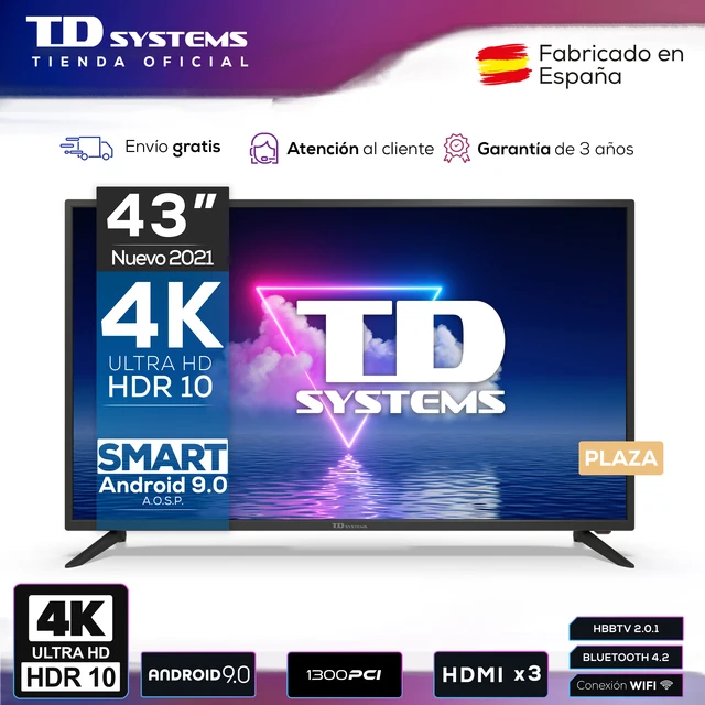 Смарт ТВ телевизоры 43 дюйма TD системы K43DLG12US. UHD 4K HDR DVB-T2/C/S2 HB TV [бесплатно из Испании, 3 года гарантии] 1