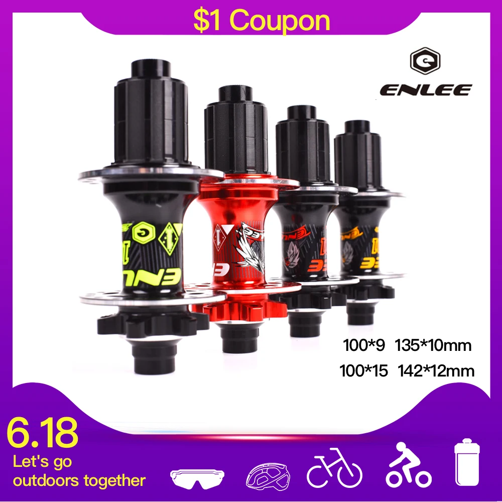 

2022 enlee Hub Tampa haste bike hub 4 Bearing enlee mtb 32 Holes 8-11 speed 72 Ring colorful hub Bicycle accessories