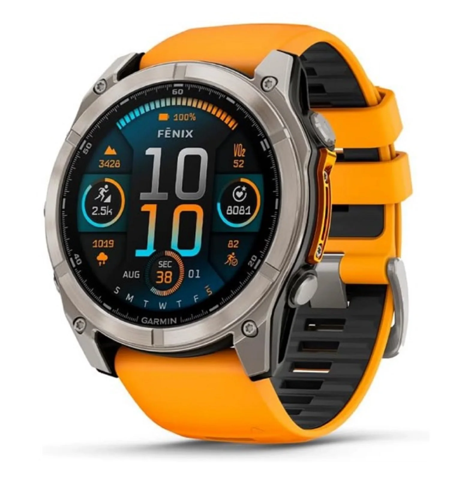 Умные часы Garmin fēnix 8 - 51 мм с солнечной батареей сапфировым покрытием Premium Multisport GPS
