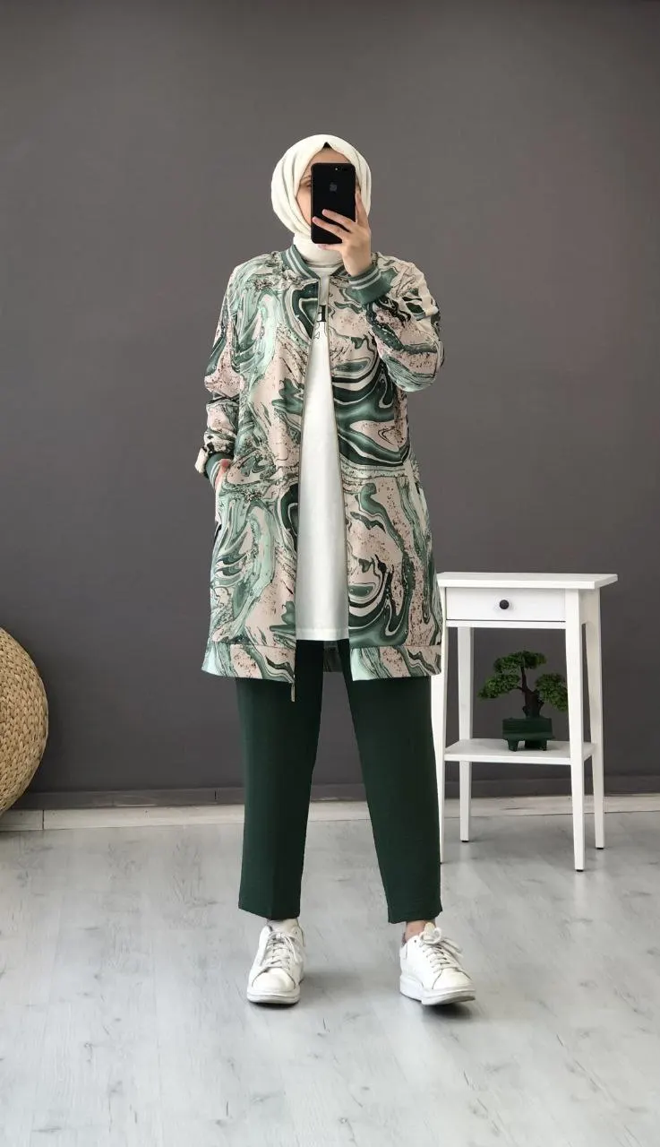

New Season Islamic Women 3 piece set Sportswear Islamic Clothing Abaya Kaftan Tunic Kimono Muslim Islamic Fashion Modest Fashion