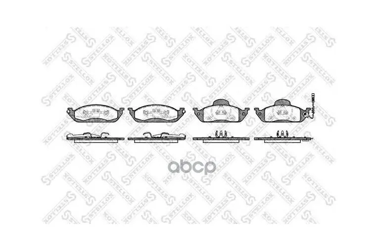 708 001b-Sx_колодки Дисковые П.! С Антискрип. Пластинами Mb W163 2.3/3.2/2.7cdi 98 Stellox арт. 708 001B-SX