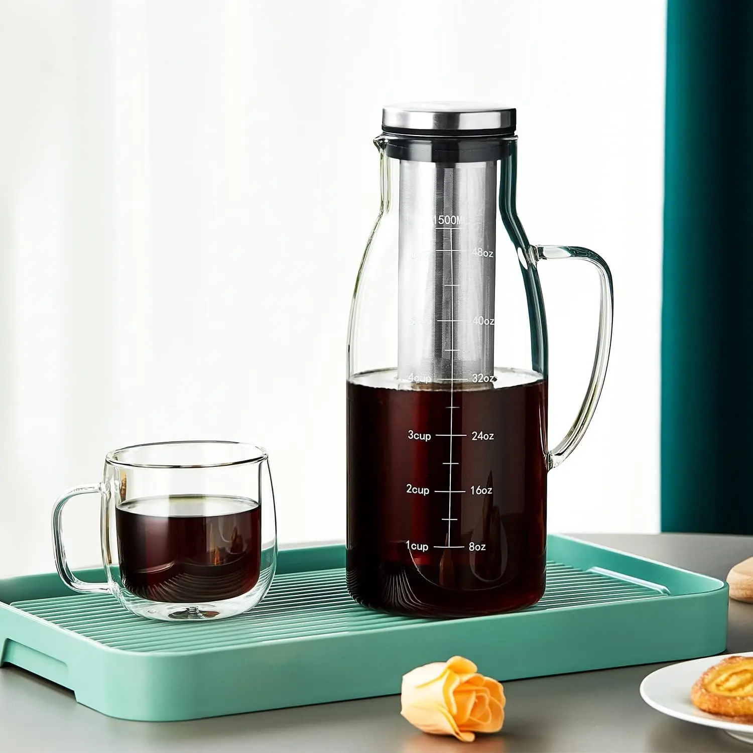 Кофеварка для холодного заваривания чая Pokaro Tea Cold Brew Кофейник 1500 мл и