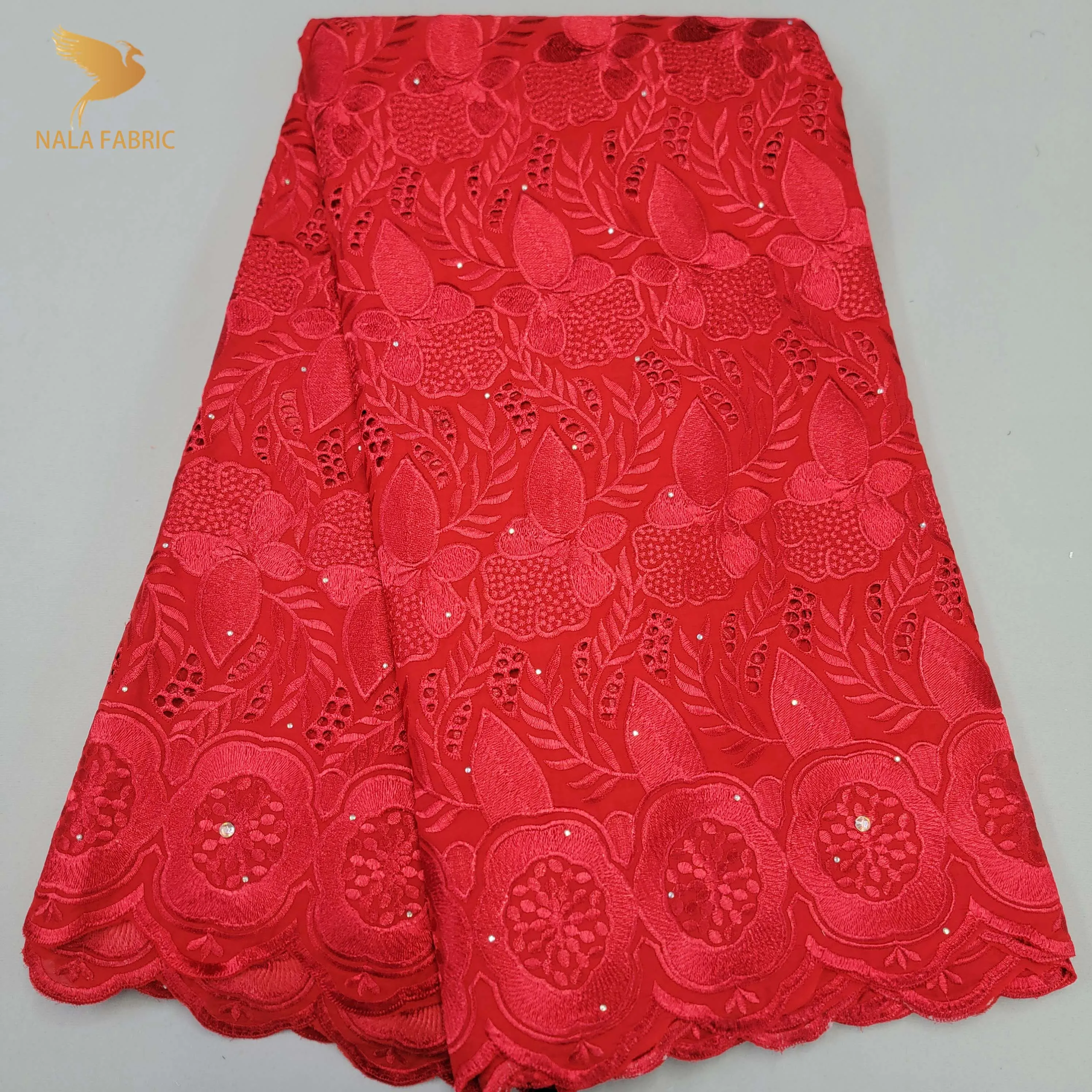 

HC08 African Cotton Lace Fabric For Dress High Quality Swiss Voile Lace In Switzerland 5Yards Nigerian Swiss Lace Fabric