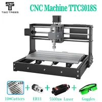 CNC TTC3018S Mini Laser Engraver Wood CNC Router Milling Cutting Machine GRBL Laser Engraving Machine For Acrylic PCB PVC Metal