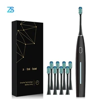 zs wireless fast charge smart sonic electric toothbrush adult ipx7 waterproof electronic clean teeth 8 replacement brush heads