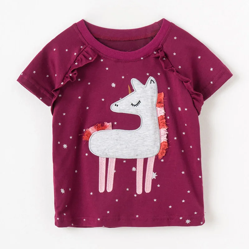 

Quality 100% Cotton Children Clothing Summer Short Sleeve Infant Kids Bebe Girls t-shirt Casual Tee Shirt 1-7Y Baby Girl Clothes