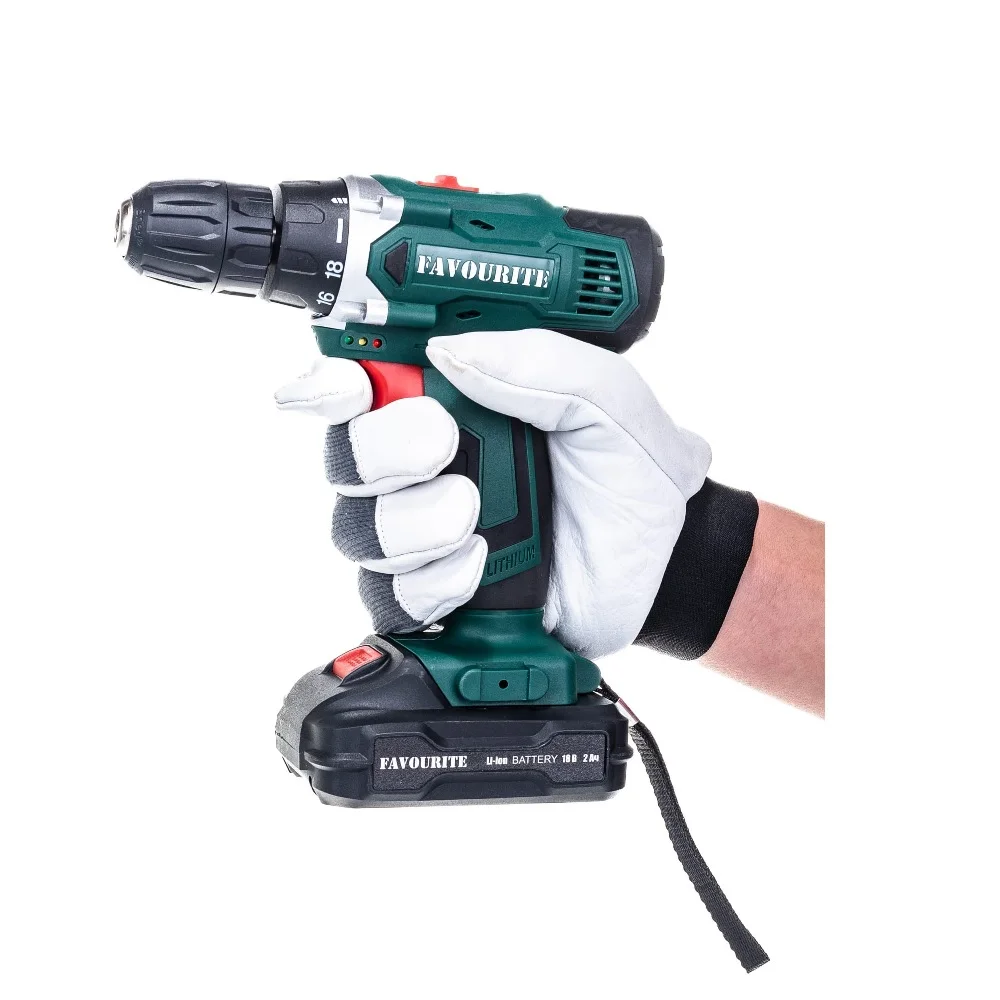 Аккумуляторный шуруповерт Favourite DC 18EL (18В 2Ач 30Нм) |