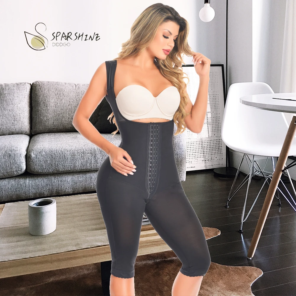 OPEN BUST TUMMY CONTROL FAJAS ADJUSTABLE HOOK AND EYE FRONT CLOSURE WOMEN SHAPEWEAR