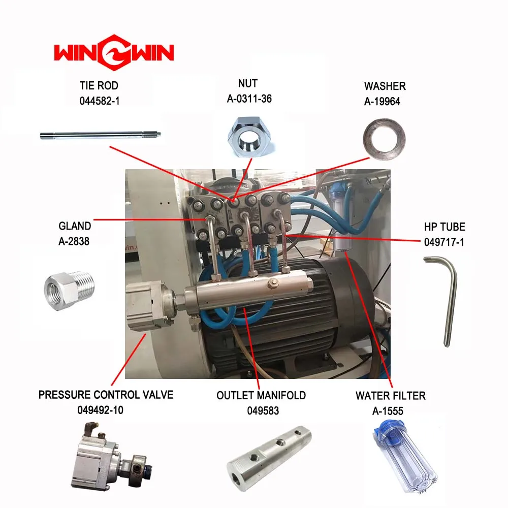 049717-1 60K High-pressure Tube Manifold To End Cap Direct Drive Pump Parts