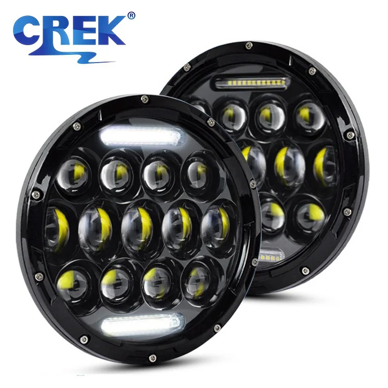 

CREK 12 В 24 в 7 дюймов H4 Дальний/ближний свет Белый DRL мотоциклетная светодиодный глая светодиодная фара для Harley Touring Ultra Classic Electra Street Glide