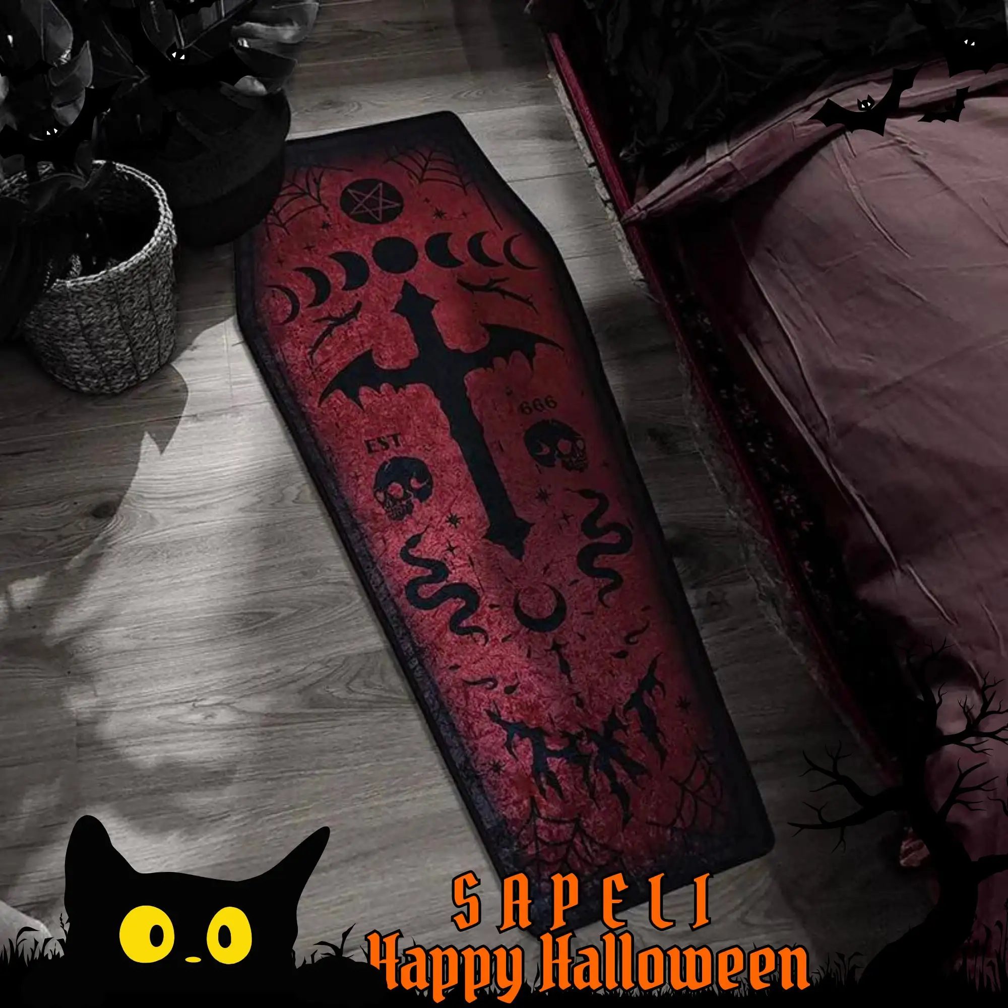 Нескользящий коврик в стиле панк