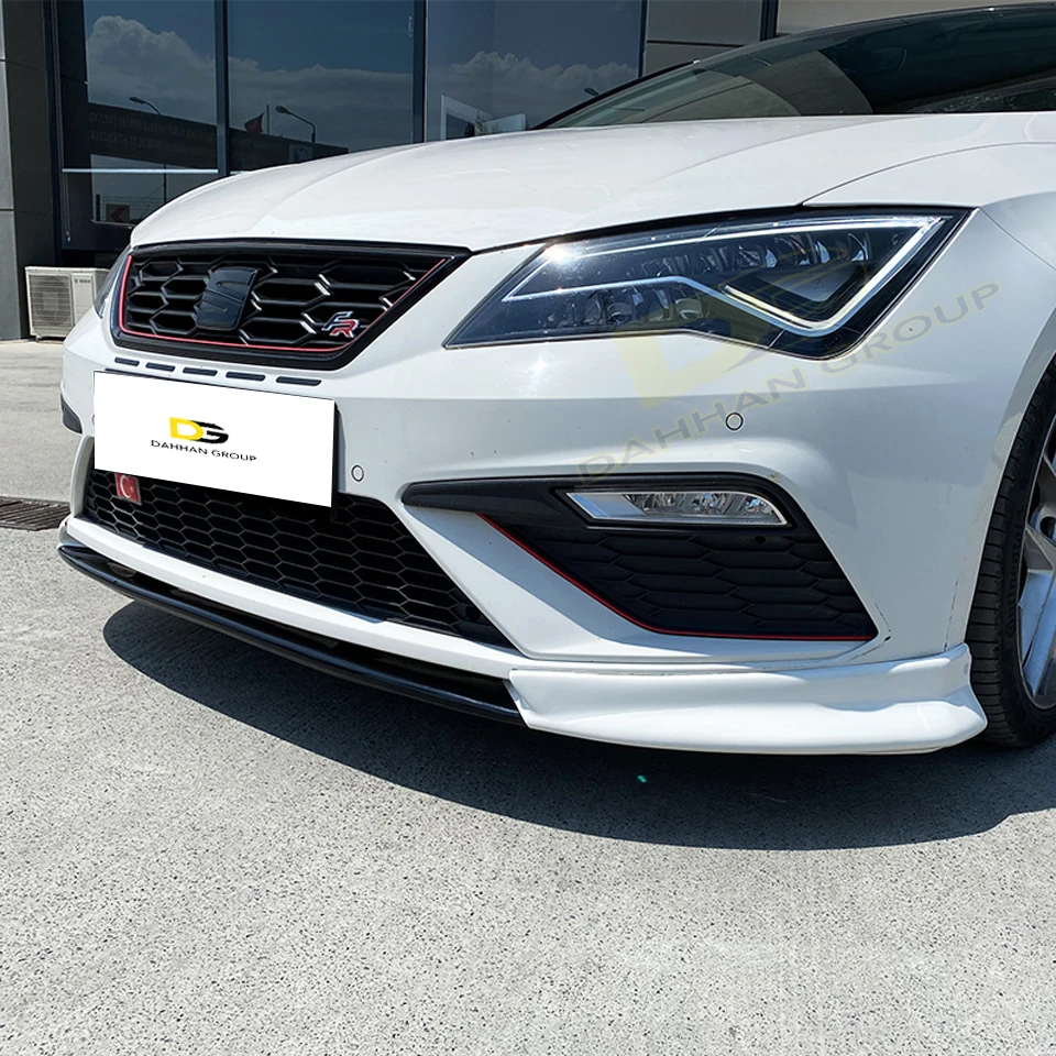 Seat Leon MK3.5 Facelift 2017 - 2020 Front Lip Splitter Blade Spoiler Wing Raw or Painted High Quality Plastic FR Cupra Kit enlarge