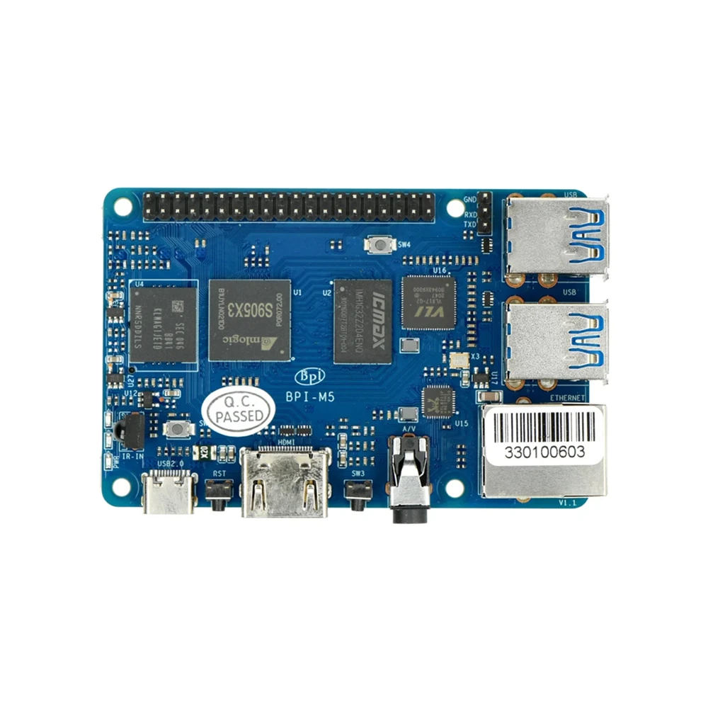 Встроенная макетная плата Banana Pi M5 BPI-M5 SBCs Amlogic S905X3 Четырехъядерный 4 Гб LPDDR4 16 eMMC