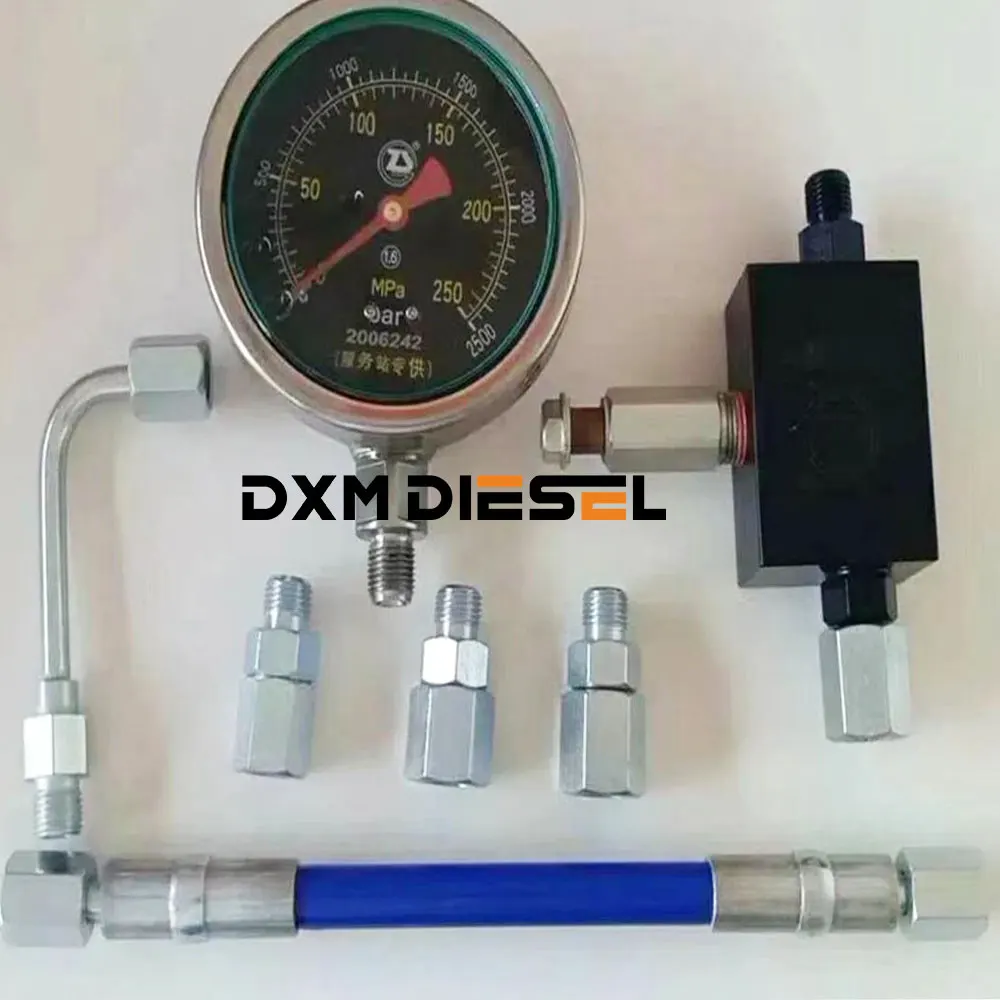 

DXM 2500bar High Pressure Common Rail Pump Plunger Pressure Test Tool Set with Pressure Limiting Valve, Diesel Pump Piston Repai