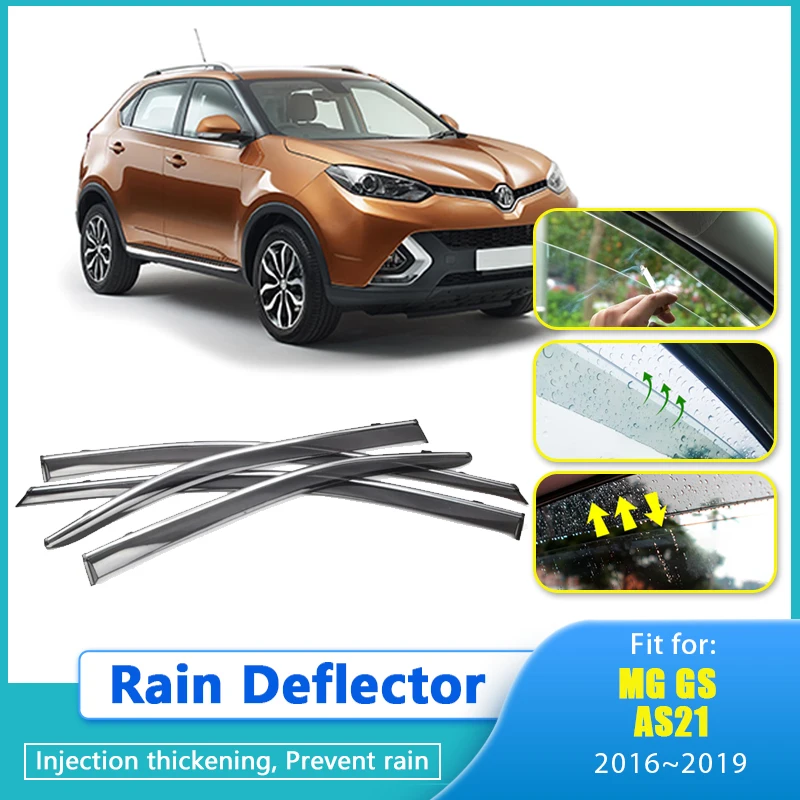 

MG GS AS21 2016 2017 2018 2019 Rain Deflector Car Window Visor Cover Guards Antirain Chuvento Windabweiser