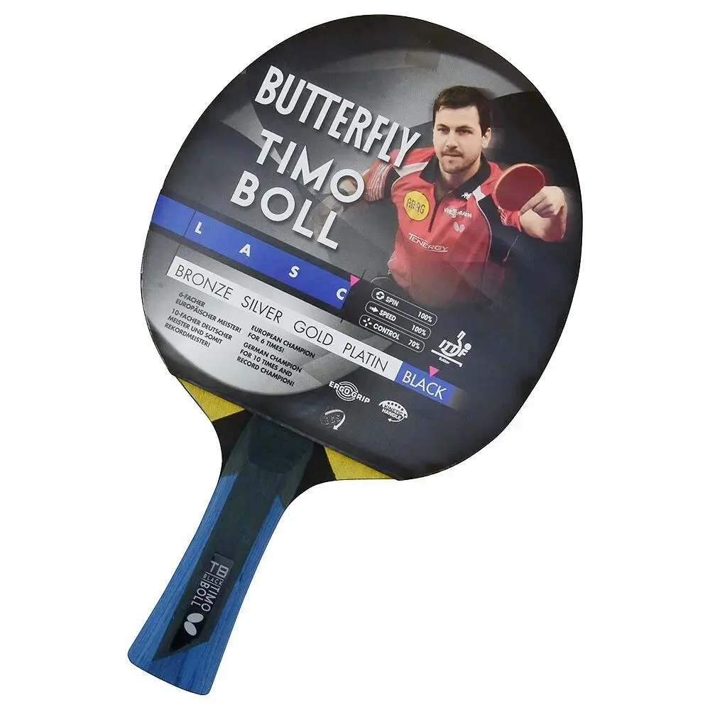 

Butterfly 85920S Boll Black ITTF Approved Table Tennis Approved Ping Pong Racket for Professional Level Sportive Players