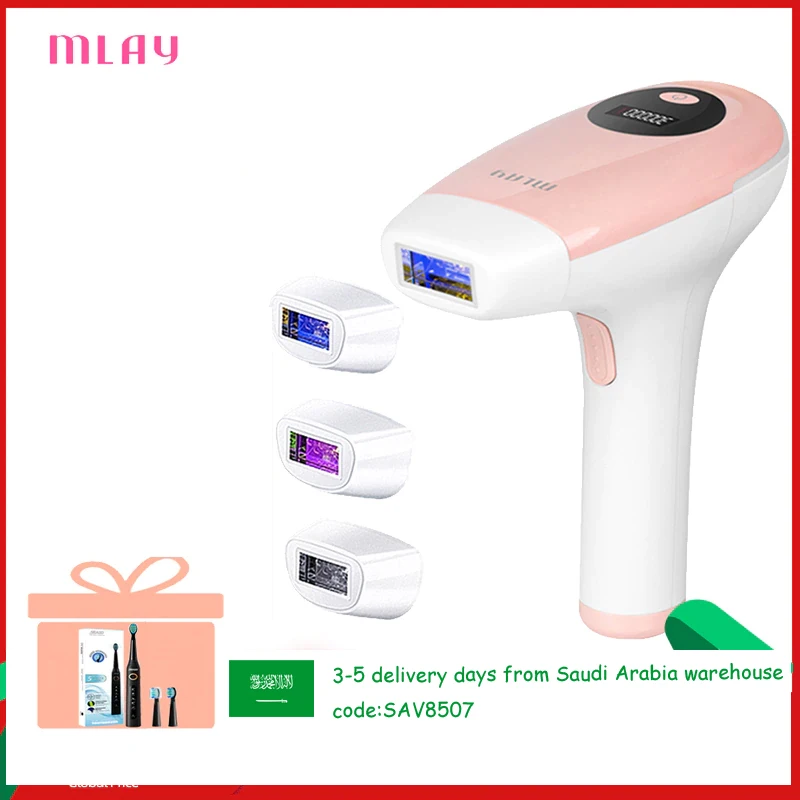 Mlay Epilator IPL Laser Hair Removal Device Painless Hair Remover depilador 500000 Flashes Professional for Face Arm Bikini Leg