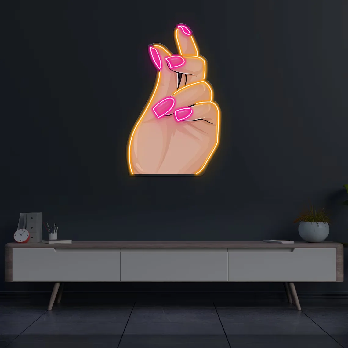 Неоновая вывеска для ногтей в стиле поп-арт шикарная неоновая студийной