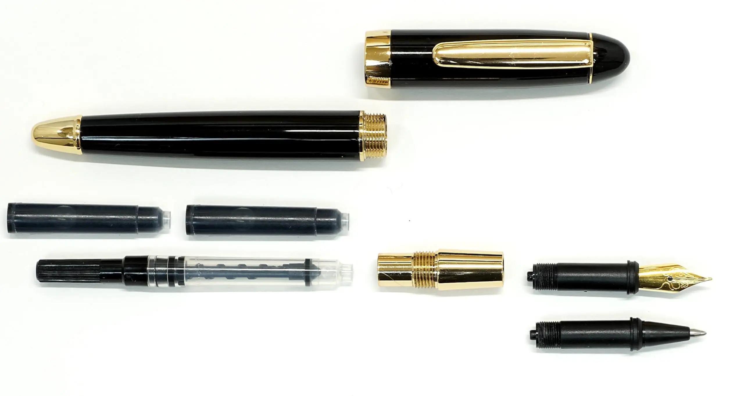 Пенал из экокожи черный для замены перьевых ручек BP WX ink black set (обычная структура)