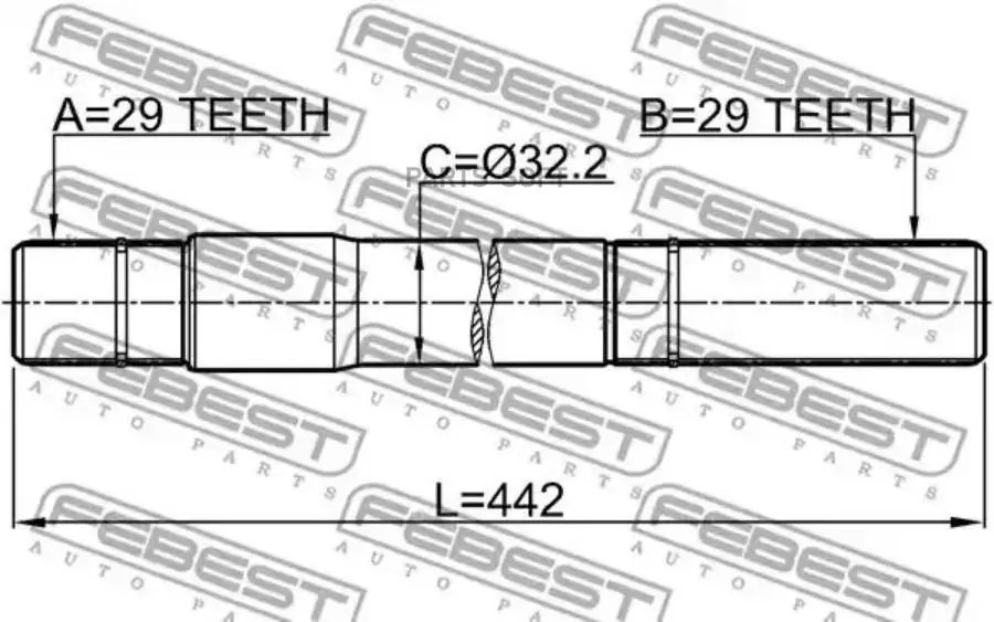 Полуось правая JEEP GRAND CHEROKEE III 2004-2010 2012-GRCHRH 2012GRCHRH (art.: 3920bebeb2b69) - 3920bebeb2b69
