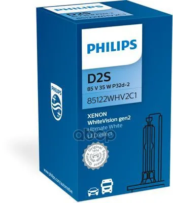 Лампа D2s 85v 35w 5000к Whitevision (Ксенон) Philips арт. 85122WHV2C1 (art.: 3920bde8a4240) - 3920bde8a4240