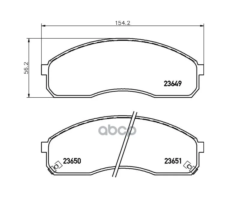 Колодки Тормозные Дисковые | Перед Kia Carnival Ii (Gq) 2.5 V6 10.2001 - 06.2006 = 2.9 Crdi ...