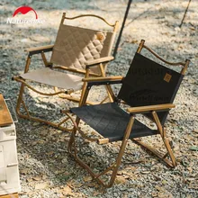 Naturehike Mw02 코튼 접이식 캠핑 의자, 두꺼운 야외 휴대용 피크닉 해변 낚시 레저 의자, 120kg 하중 지지