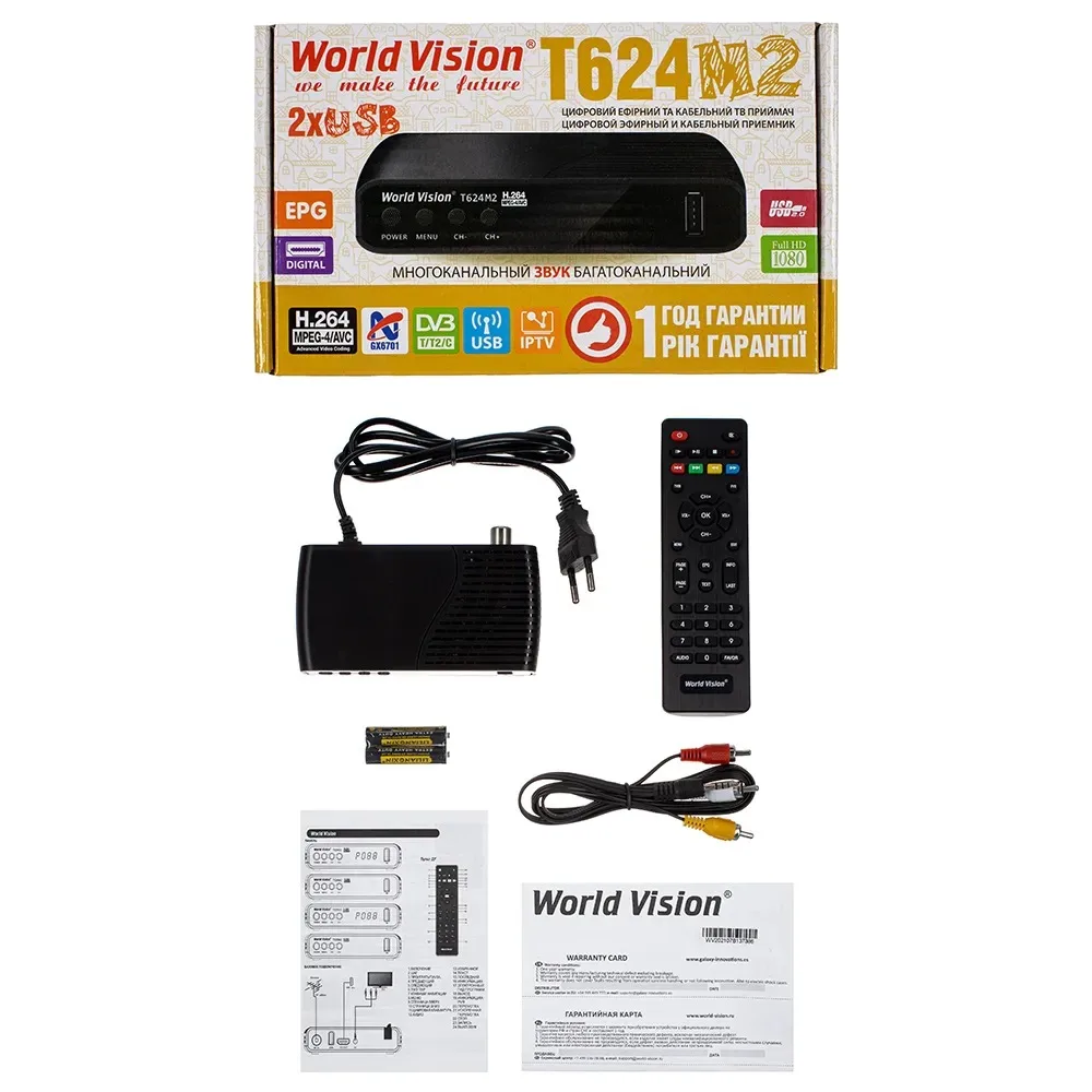 Как подключить приставку world vision. Приставка world vision t62d инструкция. world vision t624 m2.