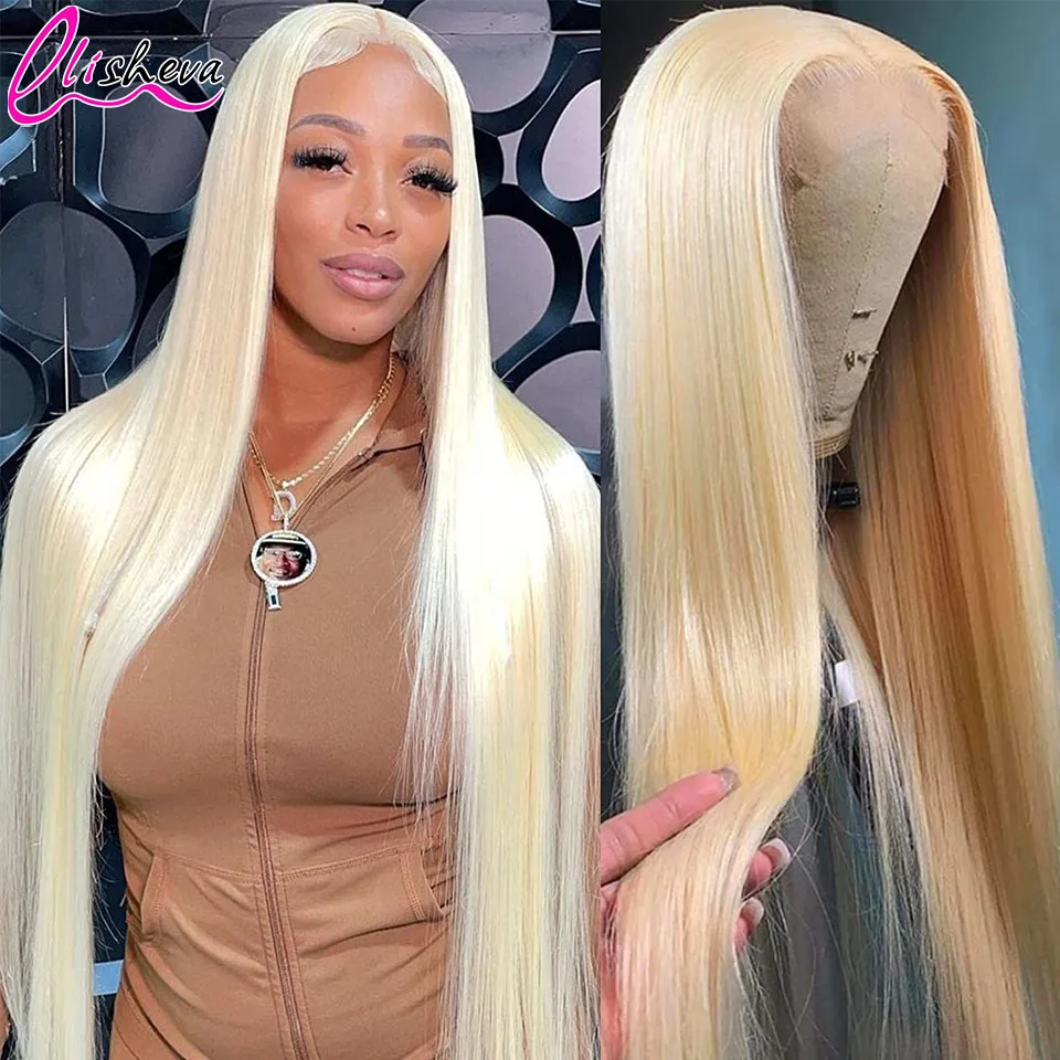

613 Honey Blonde Straight Lace Front Wigs Human Hair Wig Blonde HD Lace Frontal Wigs For Woman 30 Inch Brazilian Glueless Wig