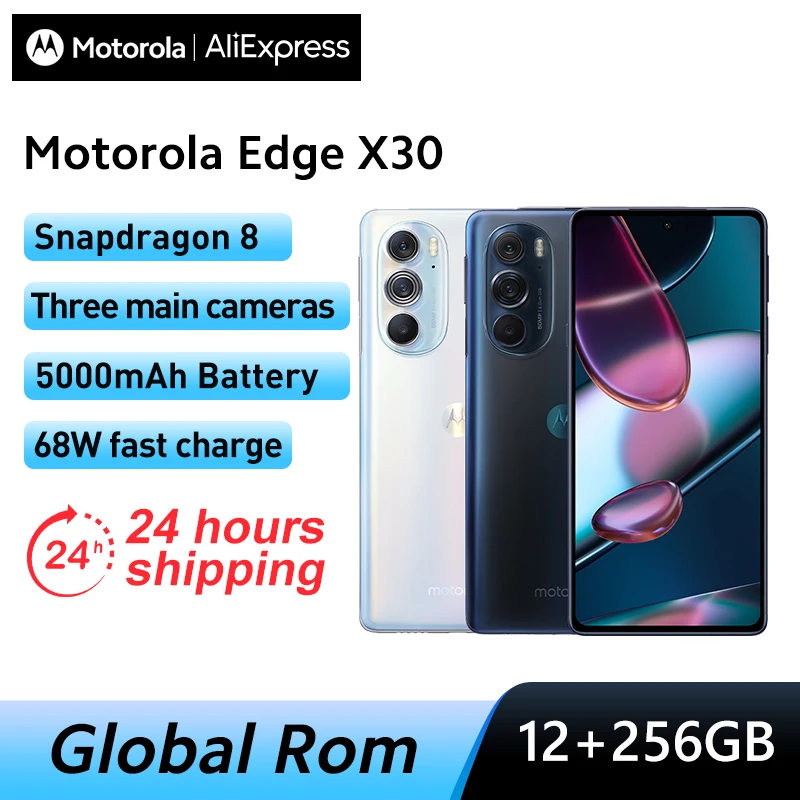 

Global ROM Motorola MOTO Edge X30 5G Smartphone Snapdragon 8 Gen 1 6.7'' 144Hz Screen Mobile Phone 50MP Triple Camera 5000mAh