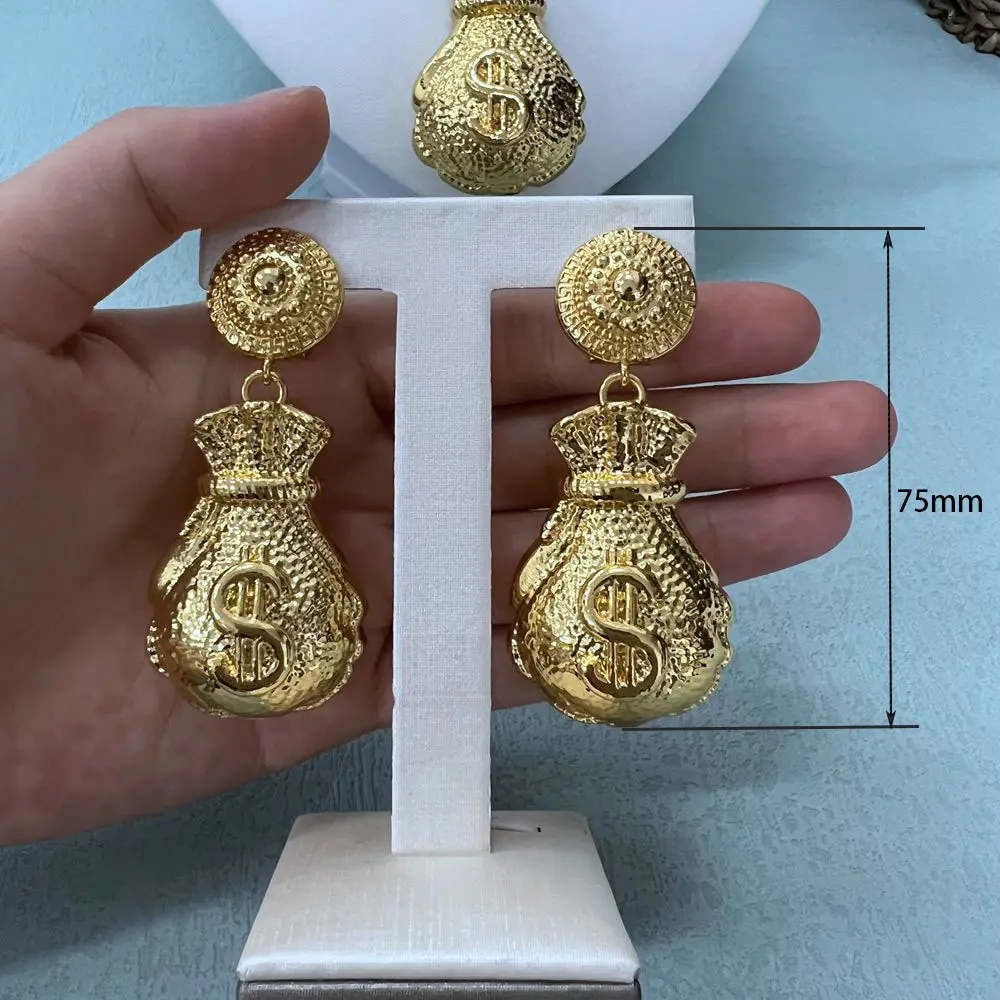 Женское Ожерелье из Дубая 55 см позолоченные серьги-гвоздики в марокканском стиле