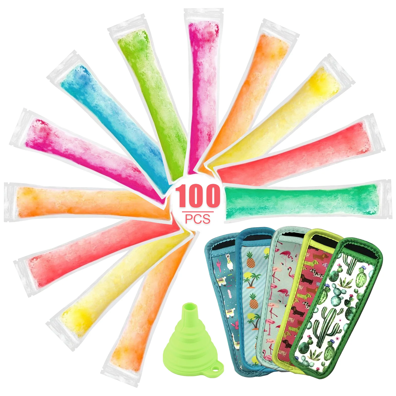 100 Упаковок DIY Формы Для Льда Одноразовые Пакеты Мороженого Ziplock Здоровые Закуски