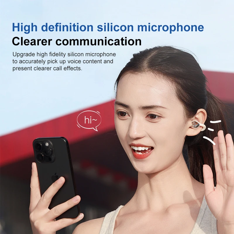 Фото Zhulinniao Bixiao T20 Bluetooth-гарнитура с воздушной костной проводимостью, зажим для ушей, беспроводной открытый 2024, новый стиль, не внутриканальные №2