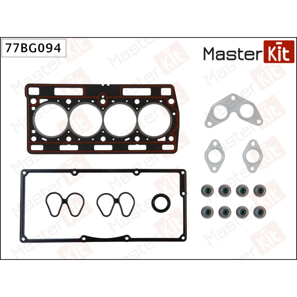 Набор прокладок верхний RENAULT Clio/Kangoo/NISSAN Kubistar 1.2 D7F Masterkit 77BG094 MASTERKIT Прокладки