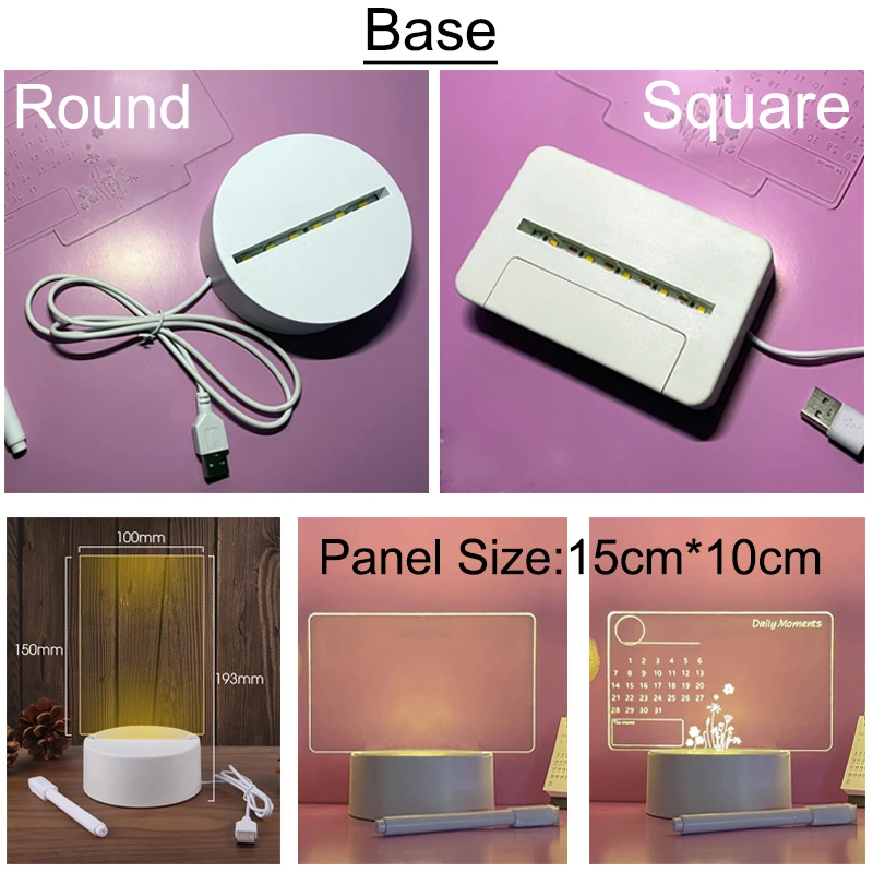 Креативная доска для заметок Ночной светильник Светодиодная сообщений